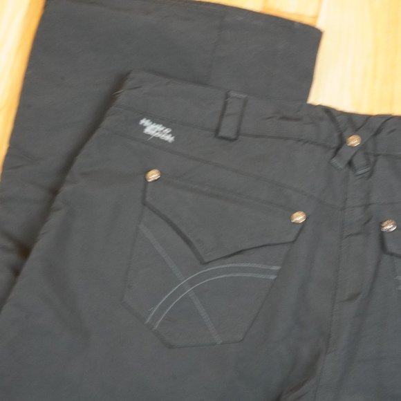 Obermeyer Black HydroBlock Snow Pants Ladies Size 10 with Inside Zip Pocket - Picture 7 of 7